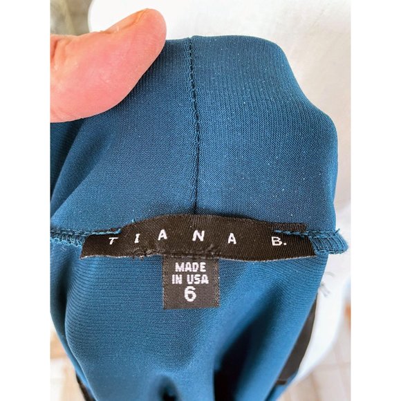 Vintage Tiana B Blue Beaded Dress Size 6 NWT - Picture 3 of 11